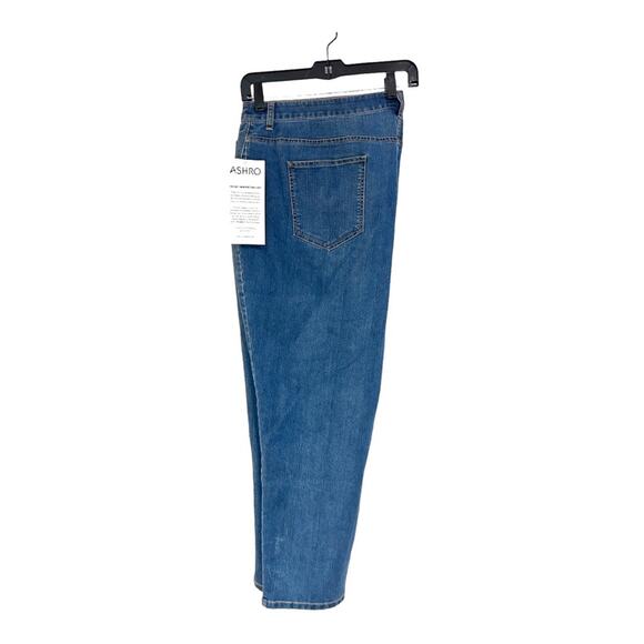 plus 26W Ashro Stretch Blue Jeans Cotton Blend Denim Tapered Leg Casual Pants - Picture 2 of 8